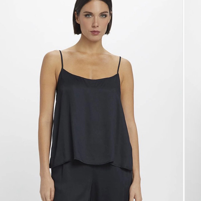 Nwt Neu Nomads Lotus Camisole Blouse Black Large